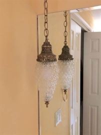 Vintage Swag Lamp and Bathroom Accessories