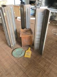 Vintage Wood Shutters and a Wood Penny Bank