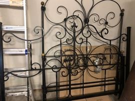 There are two beds here...one is a handmade antique bed...