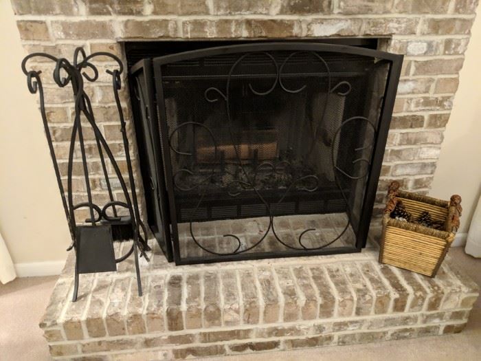 Fire place screen and fireplace  tools
