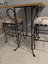 bar height table and chairs