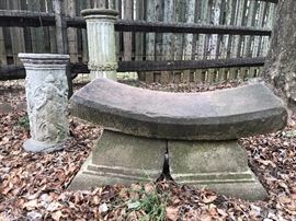 Chinese Stone Garden Bench