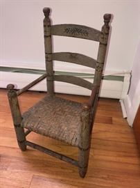 Very Early American Primitive Child’s Chair