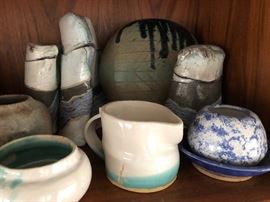 Artisan Made Ceramic Pottery Clay Assortment of Items