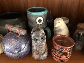 Artisan Made Ceramic Pottery Clay Assortment of Items