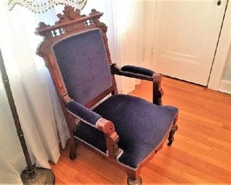 Carved Ornate Vintage Eastlake chair