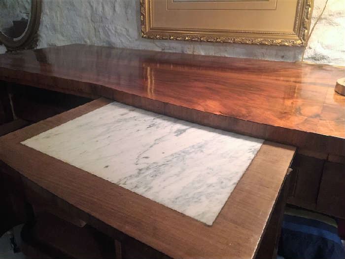 credenza marble pull-outs