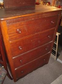 4 drawer walnut chest