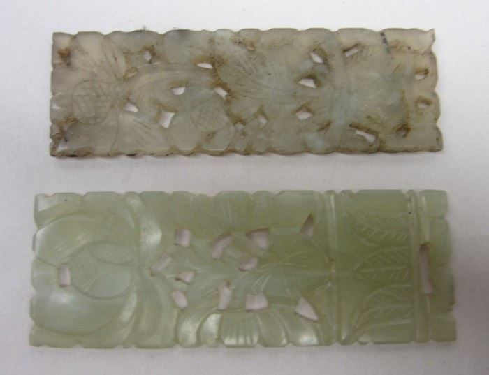 PAIR OF CHINESE JADE 3.75" ORNAMENTS