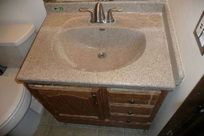 Viewing starts at 9:00 am
Auction starts at 10:00 am sharp!! 30" OAK VANITY WITH CORIAN TOP & FAUCET
