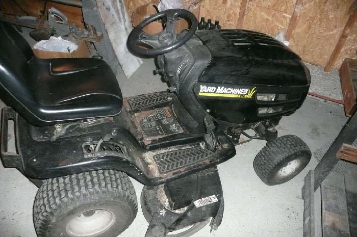 Riding Lawn Mower includes Snow Plow