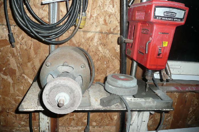 Grinder and Drill Press
