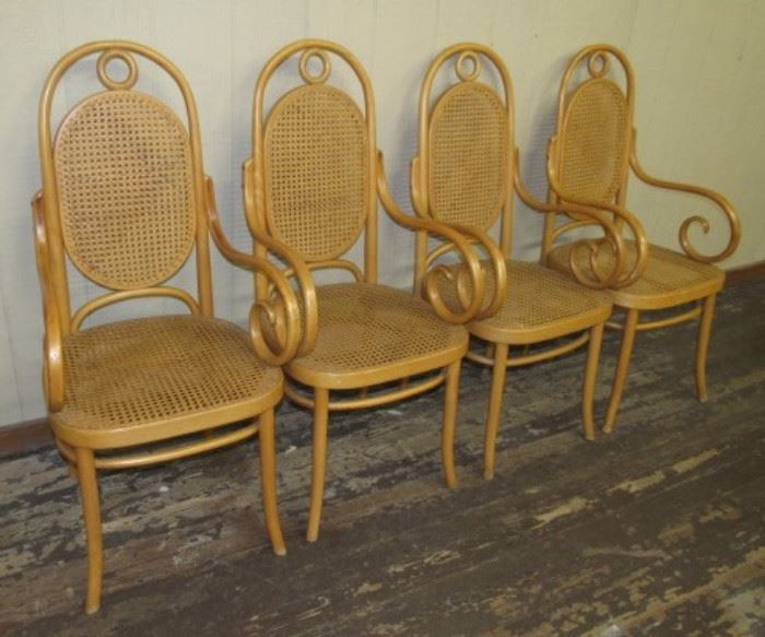 4 - Bentwood Arm Chairs
