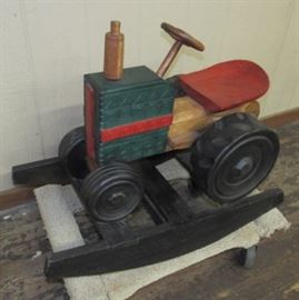 Child's Wooden Tractor Rocker