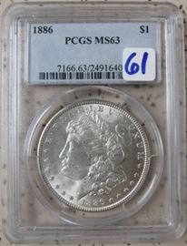 PCGS 1886 Morgan Dollar