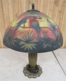 Reverse Painted Shade Lamp