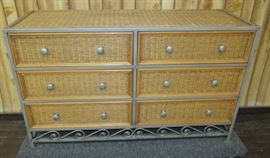 Metal & Wicker Chest