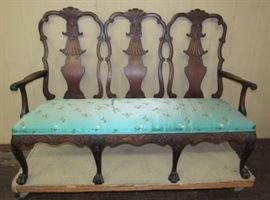 Mahogany Triple Settee