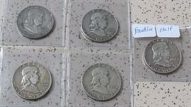 Silver Franklin Half Dollars