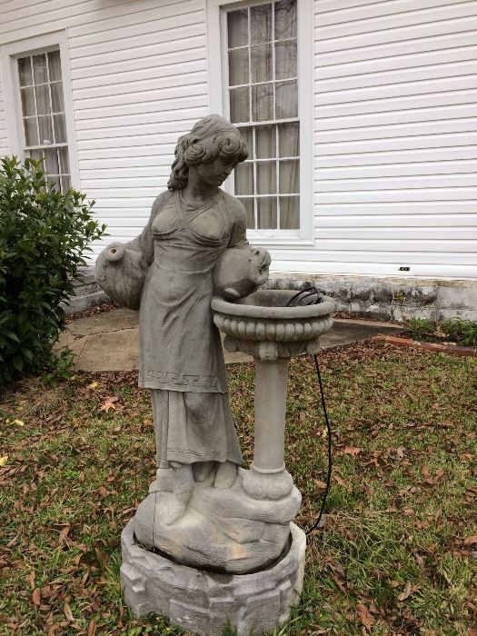 Peasant girl fountain with two water jugs on stand!
