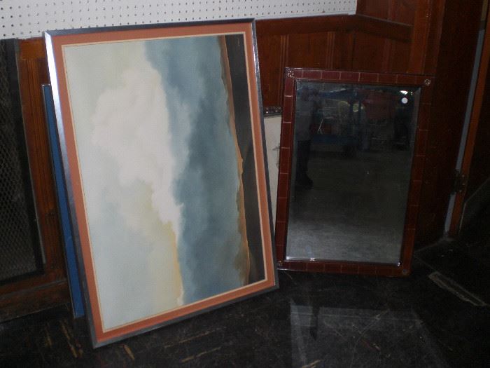 oil painting, mirrors, etc.