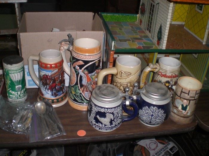 Anreuser Busch beer steins and others