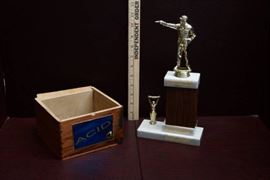 Shooters Trophy and Ammo Brass and 410 Shotgun T ...