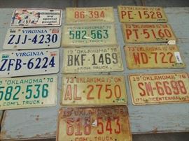 13 License Plates