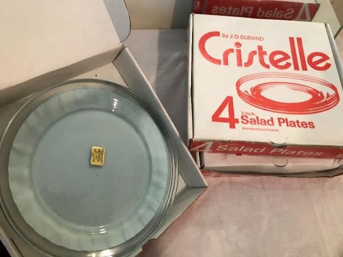 Vintage Cristelle Salad plates - New in boxes