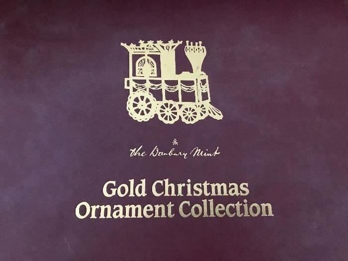 Huge collection of The Danbury Mint  - Gold Christmas Ornaments