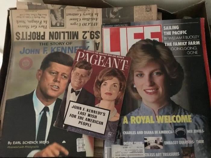 Vintage magazines and newspapers