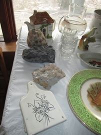 Crystal Geodes, Trivets and tea pots