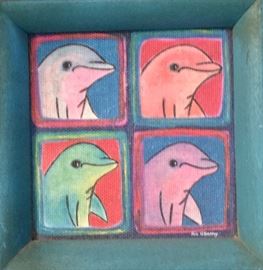 Ric O'Barry dolphin painting offered by Susie's Key West Estate Sales