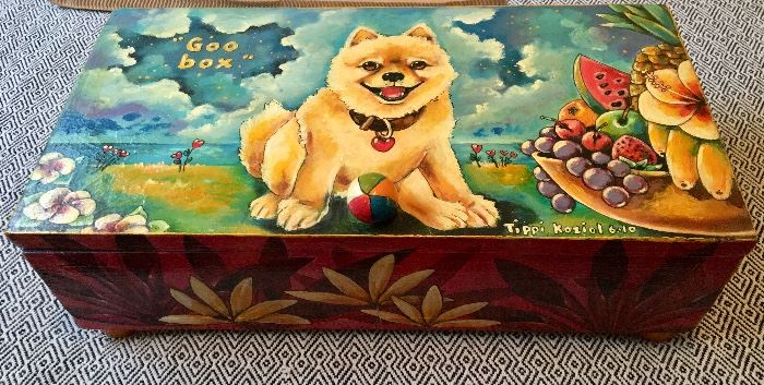 Tippi Koziol painted box offered by Susie's Estates of Key West