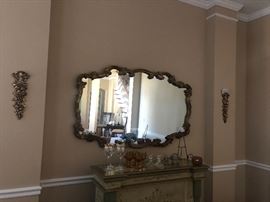 GRAND ENTRANCE MIRROR WITH CANDLES HOLDERS 