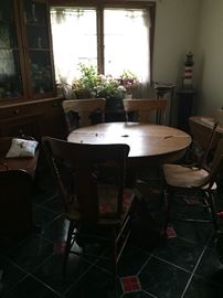 Round table and four chairs