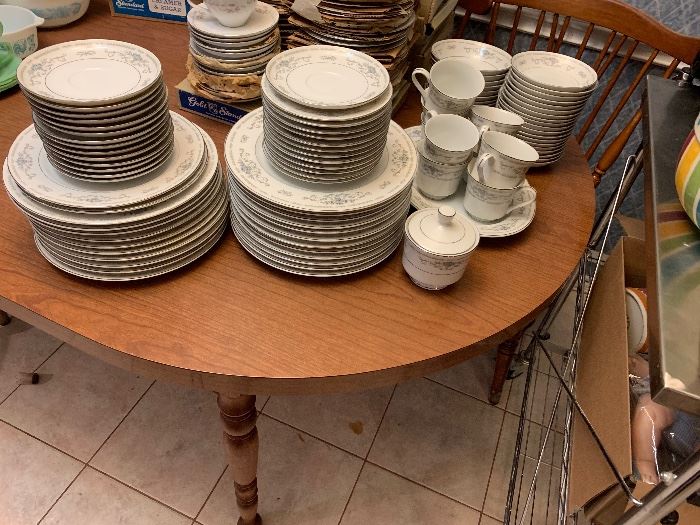 over 100 pieces of Diane china