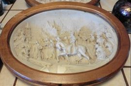 Carved Meerschaum "Crusades" plaque.