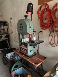Delta band saw and Black and Decker Workmate table
