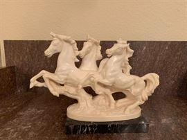 Italian marble horses