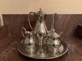 Kirk Stieff Pewter tea set