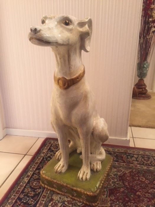 Life Size Ceramic Greyhound