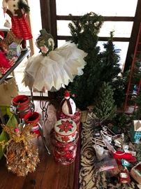 retro Christmas tree stands, Christmas decor and trees