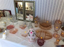 glassware, mirrors