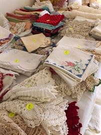 linens, doilies