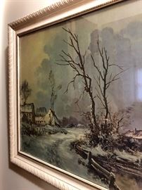 framed print-winter scene