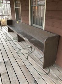 primitive style church pew