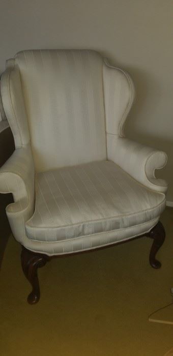 Ivory wing chair