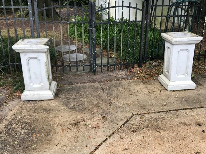 Pair of cement pedestals still available