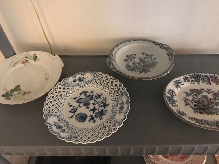 Various beautiful antique plates